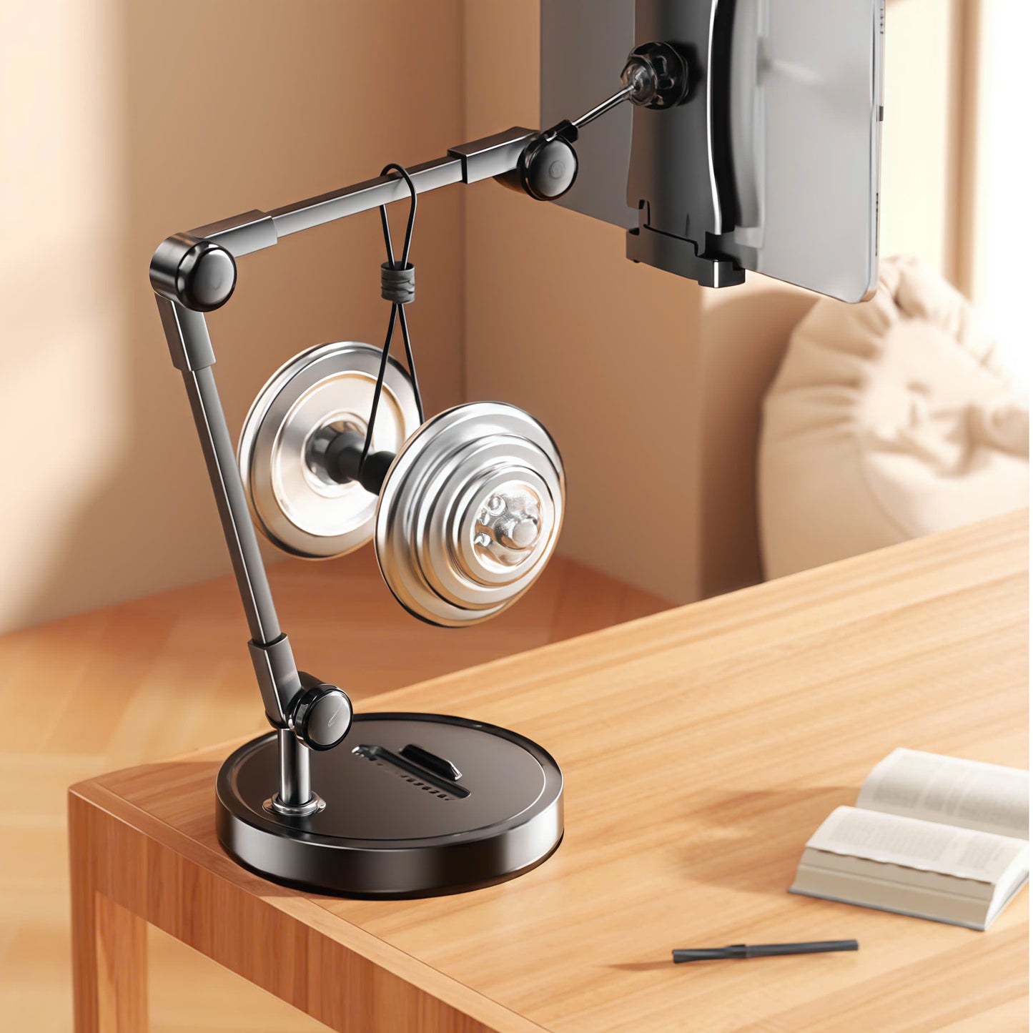 Desktop Phone Holder 2025 📷 Soporte para teléfono de escritorio multiángulo para transmisión en vivo, palo para selfies, trípode, grabación de video, clases en línea y vlogs.