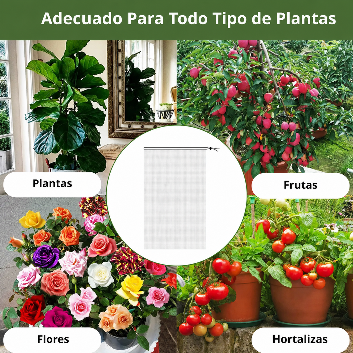 Sacos De Malla Transpirables Y Reutilizables Para Proteger Frutas Y Verduras – Protege Contra Insectos, Moscas De La Fruta Y Pájaros