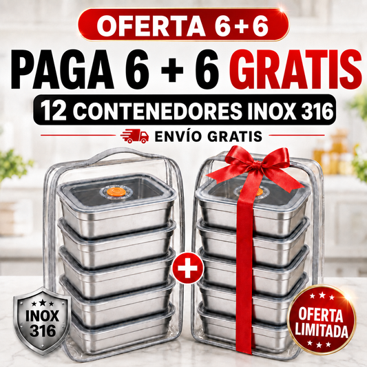 Recipiente Grande Para Alimentos Al Vacío De Acero Inoxidable Antibacteriano De 1000ml