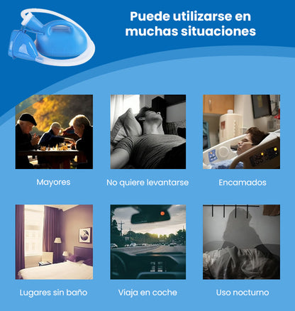 Urinario médico de gran capacidad con tubo largo para ancianos, pacientes encamados, viajeros