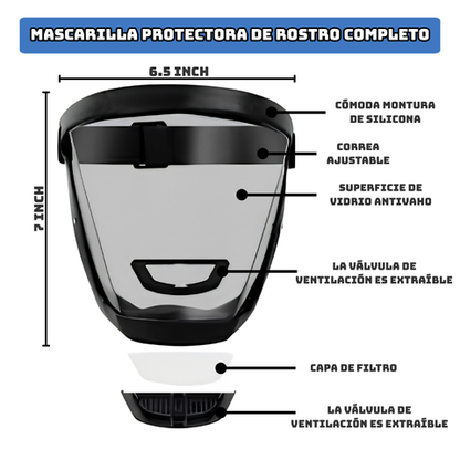Protector Facial Integral Multiuso - La Protección Total Para Tu Rostro Con Un Diseño Ultraligero