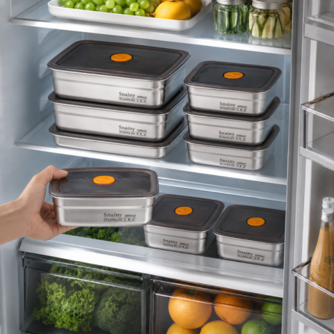 Recipiente de Alimentos de Acero Inoxidable 316 Premium - Sellado al Vacío, Antibacteriano y Máxima Seguridad