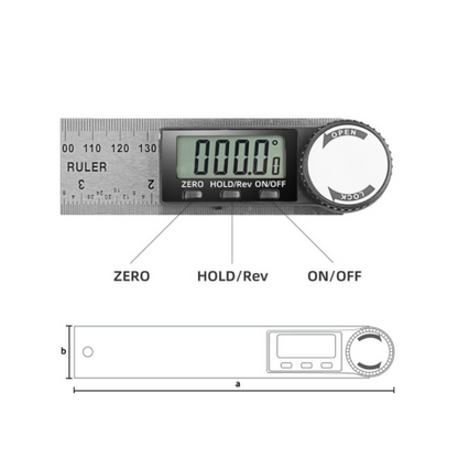 Medidor Digital De Ángulos, Regla Digital De Ángulos De 200mm De Alta Precisión A Pilas Para Manualidades