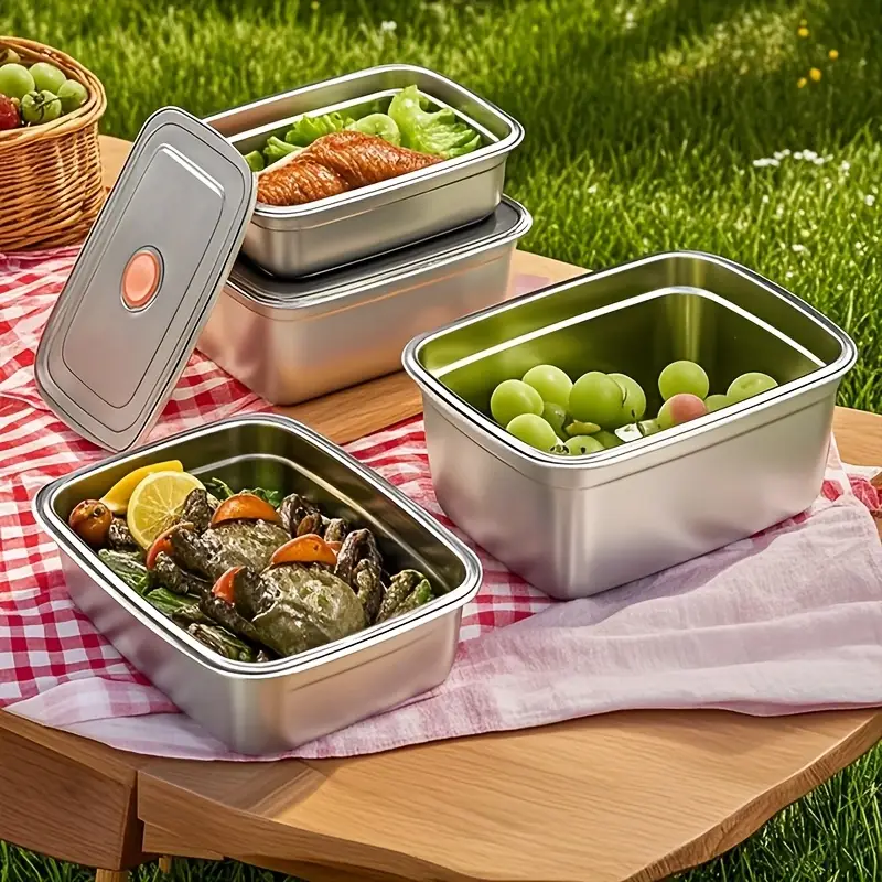 Bandeja de acero inoxidable 316 – Una solución segura y práctica para conservar los alimentos (19x14x6cm)