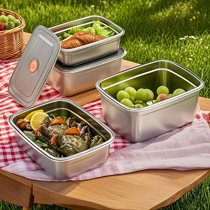 Bandeja de acero inoxidable 316 – Una solución segura y práctica para conservar los alimentos (19x14x6cm)