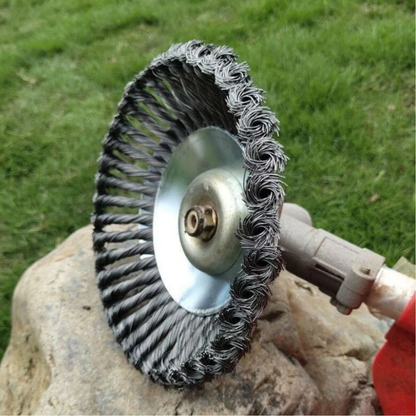 Hoja de Corte de Césped de Alambre de Acero Súper Resistente 360° (Incluye Kit de Adaptadores)