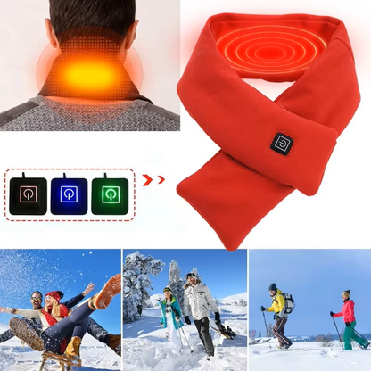 Bufanda Calefactable USB Para Hombres Y Mujeres, Con 3 Niveles De Regulación De Temperatura - Incluye Batería Externa (Color Gris)