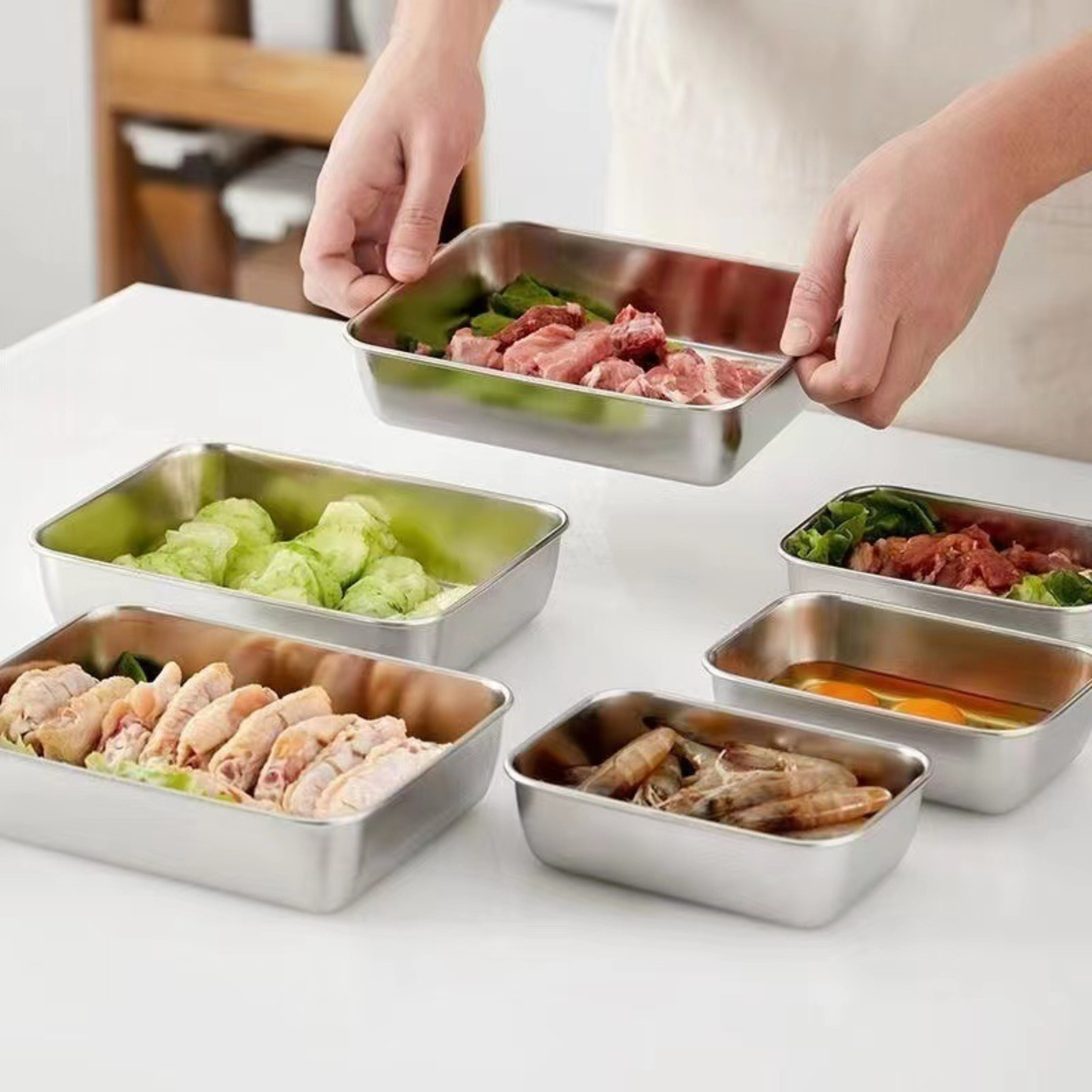 [Compra 6 y llévate 3 gratis] Recipiente para Alimentos de Acero Inoxidable 304 – Frescura Prolongada y Máxima Seguridad