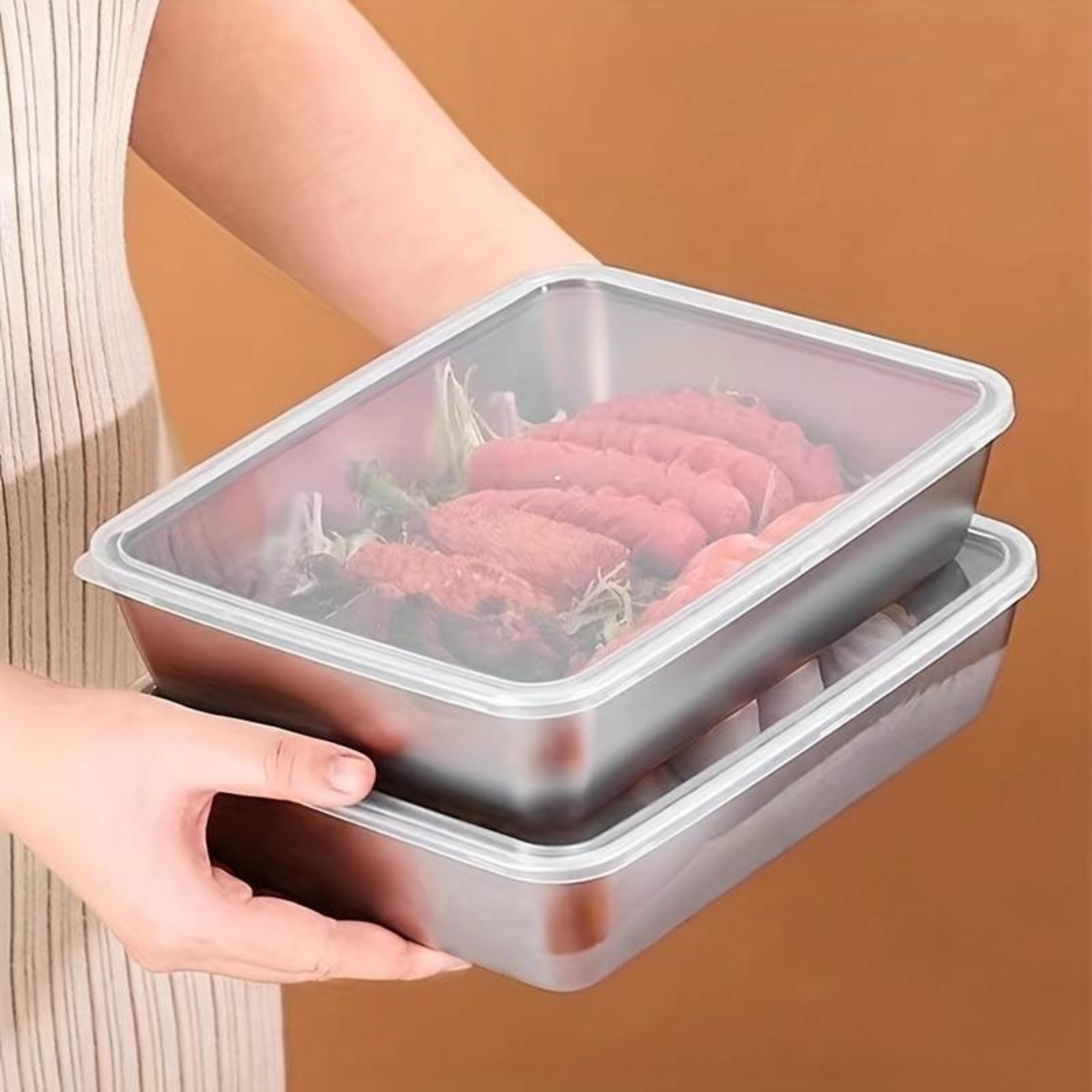 [Compra 6 y llévate 3 gratis] Recipiente para Alimentos de Acero Inoxidable 304 – Frescura Prolongada y Máxima Seguridad
