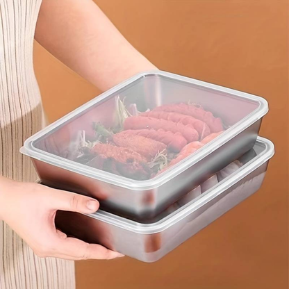 [Compra 6 y llévate 3 gratis] Recipiente para Alimentos de Acero Inoxidable 304 – Frescura Prolongada y Máxima Seguridad
