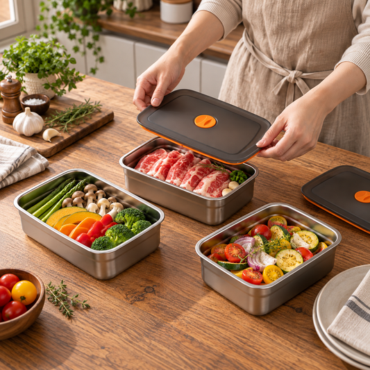 Best Seller | Recipiente Premium SUS316 con Tapa al Vacío (19×14×6 cm)