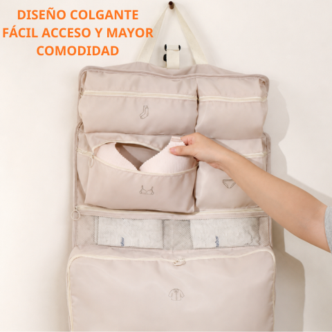 Bolso organizador de viaje multifuncional 10 en 1 que ahorra espacio y se pliega fácilmente
