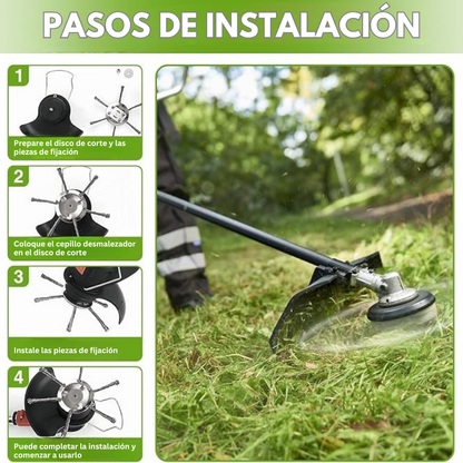 [🎁 70% DE DESCUENTO SOLO HOY] El cabezal del cortacésped tiene 6 ramas tejidas con alambre de acero resistente