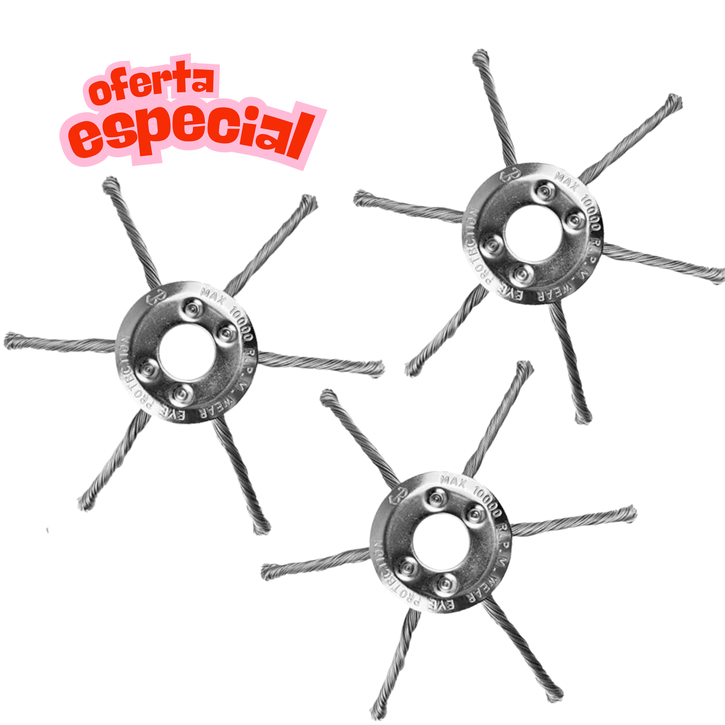 El cabezal del cortacésped tiene 6 ramas tejidas con alambre de acero resistente