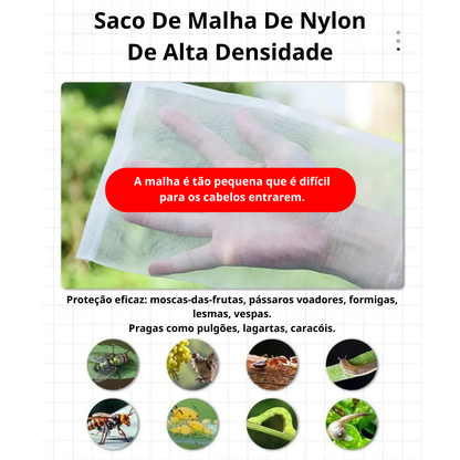 Sacos De Malha Respiráveis Reutilizáveis Para Proteção De Frutas E Vegetais – Proteja Contra Insetos, Moscas-Das-Frutas E Pássaros