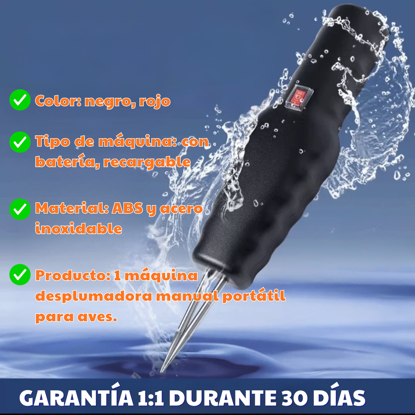 Desplumadora Eléctrica Portátil para Aves