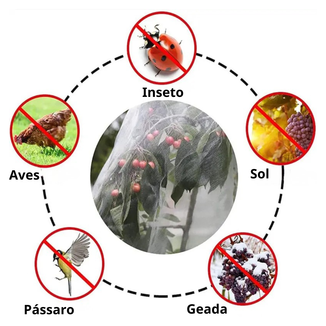 Sacos De Malha Respiráveis Reutilizáveis Para Proteção De Frutas E Vegetais – Proteja Contra Insetos, Moscas-Das-Frutas E Pássaros
