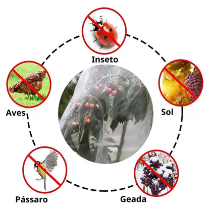 Sacos De Malha Respiráveis Reutilizáveis Para Proteção De Frutas E Vegetais – Proteja Contra Insetos, Moscas-Das-Frutas E Pássaros