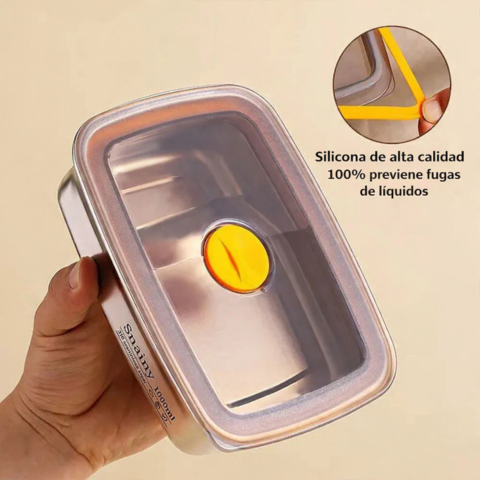 Contenedor de Acero 316: Sellado al Vacío Instantáneo y Antiderrame (Modelo 2026)