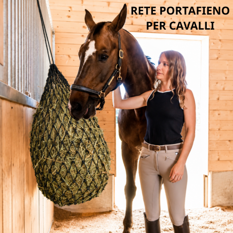 Rete Porta-Fieno XL – Fino al 90% di Fieno in Meno Sprecato
