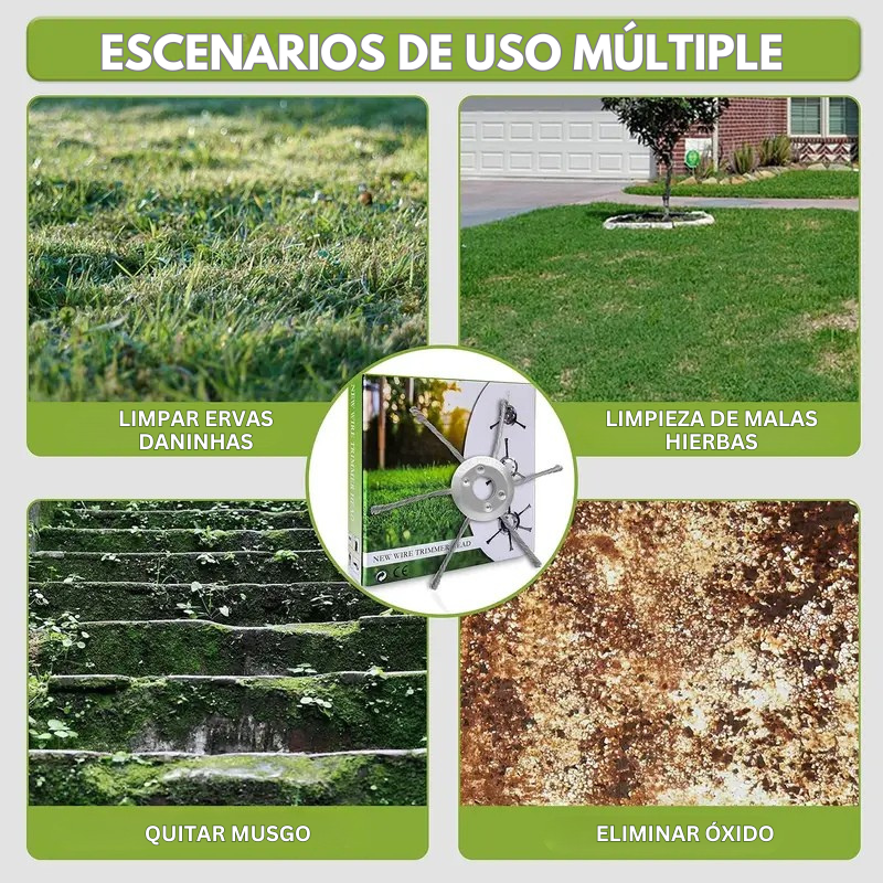 [🎁 70% DE DESCUENTO SOLO HOY] El cabezal del cortacésped tiene 6 ramas tejidas con alambre de acero resistente