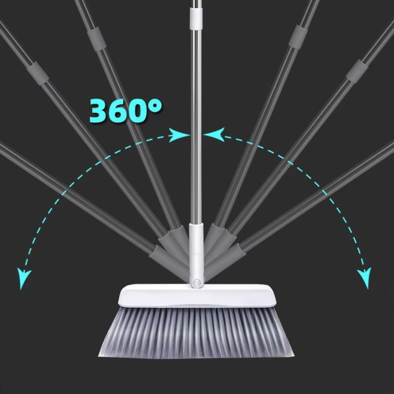 Juego de Cepillo y Recogedor con Recogedor de Pie Giratorio a 180 Grados