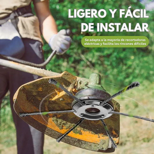 [🎁 70% DE DESCUENTO SOLO HOY] El cabezal del cortacésped tiene 6 ramas tejidas con alambre de acero resistente