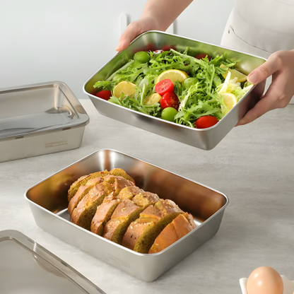 Recipiente de acero inoxidable 304 que mantiene los alimentos frescos hasta 4 semanas