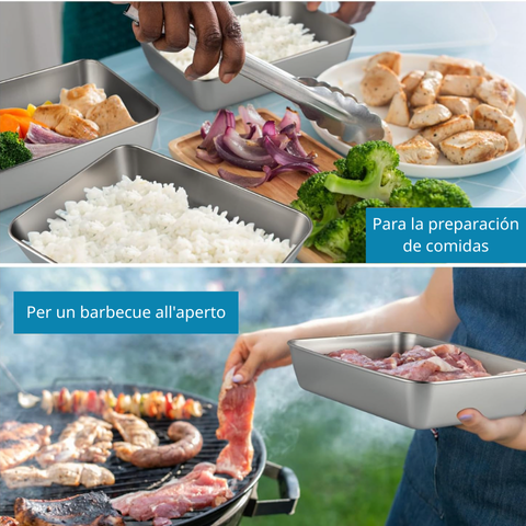 Recipiente de acero inoxidable 304 que mantiene los alimentos frescos hasta 4 semanas