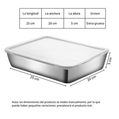 Recipiente de acero inoxidable 304 que mantiene los alimentos frescos hasta 4 semanas