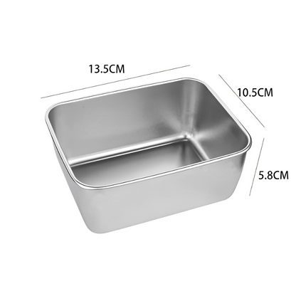 Bandeja Mini de Acero Inoxidable Estilo Japonés (13x10x5 cm)