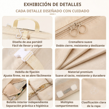 Bolso organizador de viaje multifuncional 10 en 1 que ahorra espacio y se pliega fácilmente