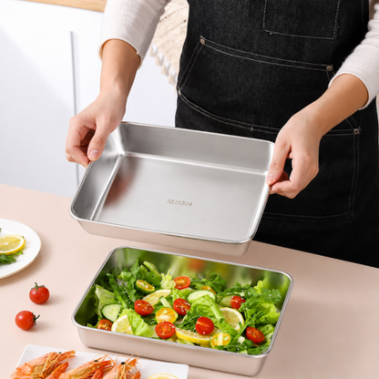 Recipiente Multiusos De Acero Inoxidable 304 Con Tapa De Silicona: Ultraligero, Seguro y Conserva-Nutrientes