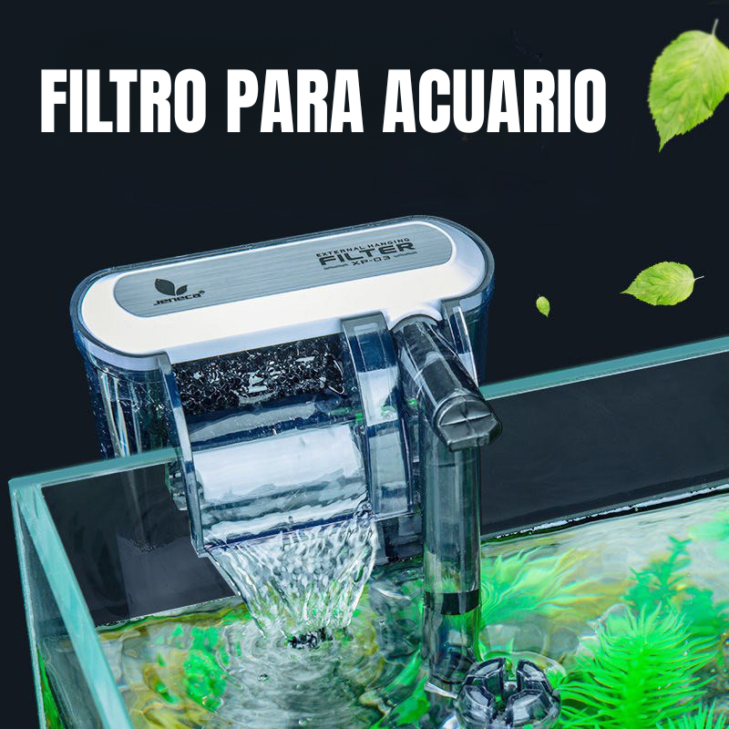 Filtro colgante para acuario: ¡FILTRA BIEN — FUNCIONA EN SILENCIO — AGUA CRISTALINA AL INSTANTE!