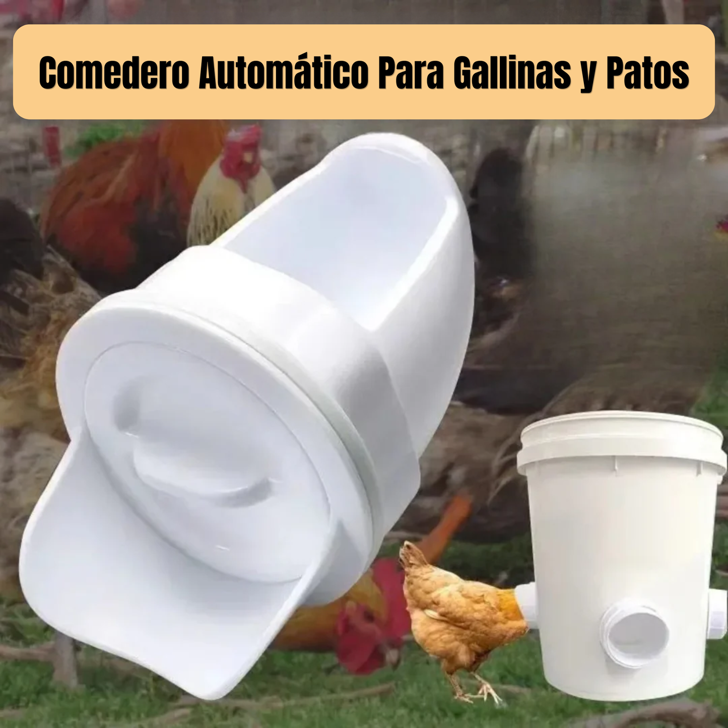 Porta de Alimentação Automática para Galinhas e Patos para Todos os Tipos de Baldes – Inclui Broca Serra Copo
