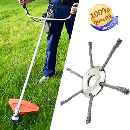 El cabezal del cortacésped tiene 6 ramas tejidas con alambre de acero resistente