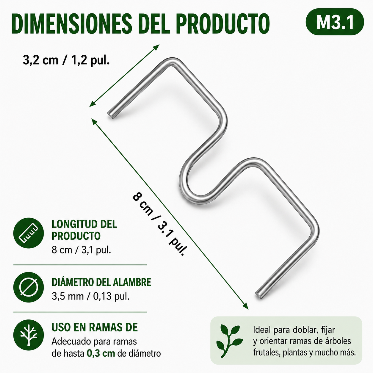 Kit de 50 piezas para doblar ramas al estilo Japonés – más flores y frutos más bonitos.