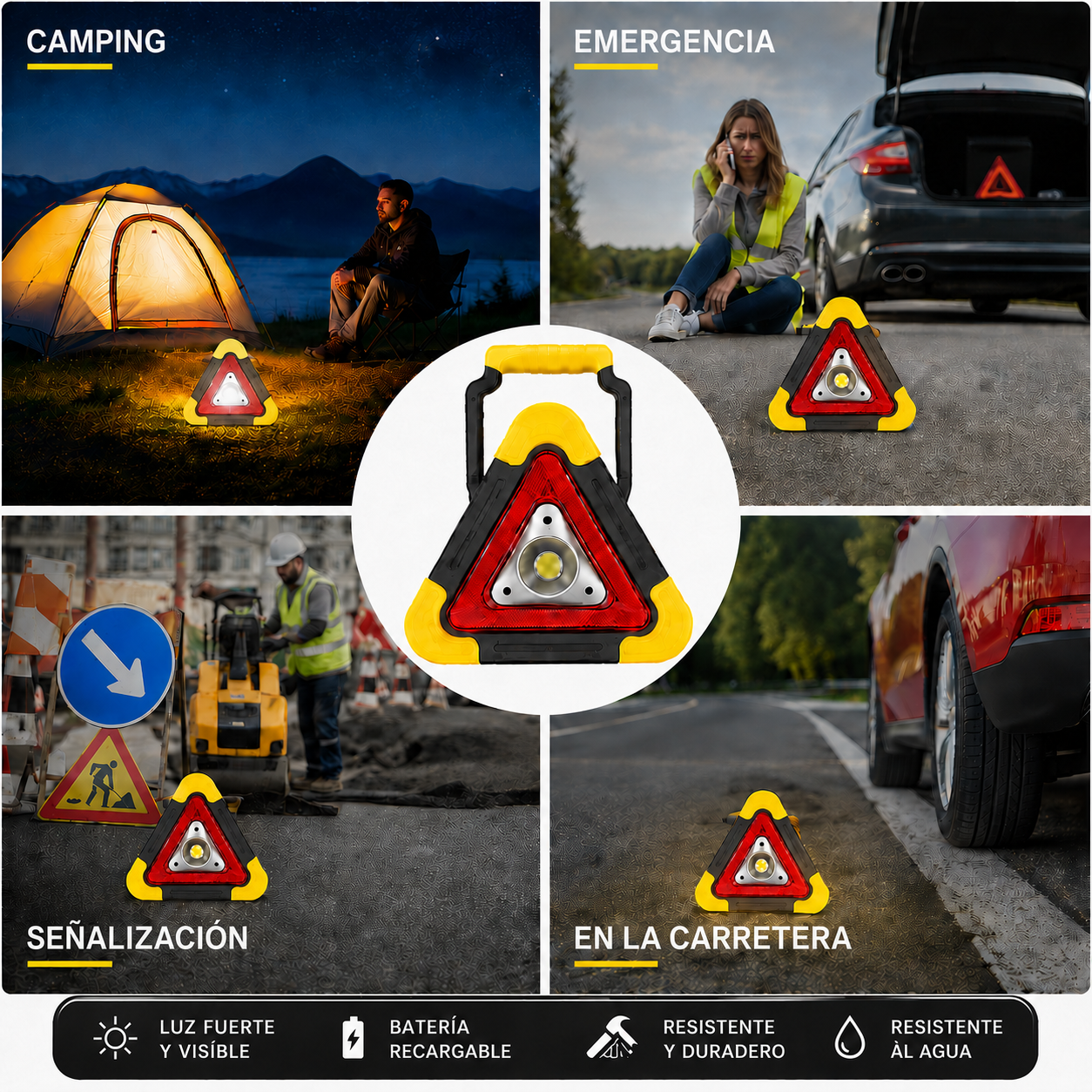 🚨 Triángulo de Emergencia LED para Coche – Súper Oferta + Envío Gratis
