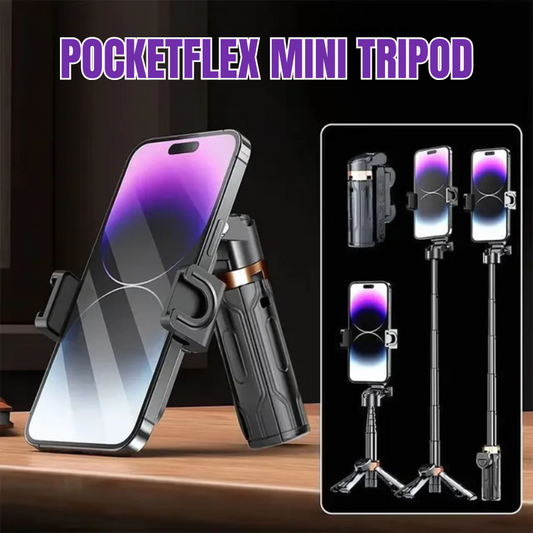 Pocketflex Mini Tripod 2025 📷 Trípode y Palo Selfie 3 en 1 con Control Remoto Bluetooth Captura Momentos Inolvidables
