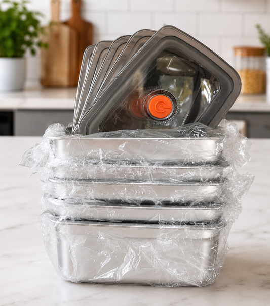 Recipiente de acero inoxidable 316 con capacidad de 1000 ml – Solución segura y práctica para el almacenamiento de alimentos (19 × 14 × 6cm)
