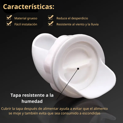Comedero automático para gallinas y patos para todo tipo de cubos – Incluye broca y sierra de corona