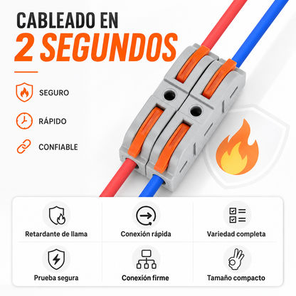 Juego De 34 Pares De Conectores Eléctricos Rápidos Con Palanca Reutilizables De 2 Puertos