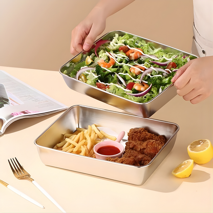 [Compra 6 y llévate 3 gratis] Recipiente para Alimentos de Acero Inoxidable 304 – Frescura Prolongada y Máxima Seguridad
