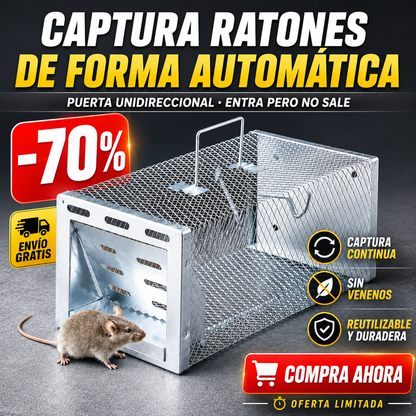 BestSeller™ -Trampa Humanitaria De Jaula Para Atrapar Ratas, Ratones Y Ardillas Vivas