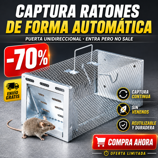 BestSeller™ -Trampa Humanitaria De Jaula Para Atrapar Ratas, Ratones Y Ardillas Vivas