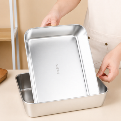 Recipiente Multiusos De Acero Inoxidable 304 Con Tapa De Silicona: Ultraligero, Seguro y Conserva-Nutrientes