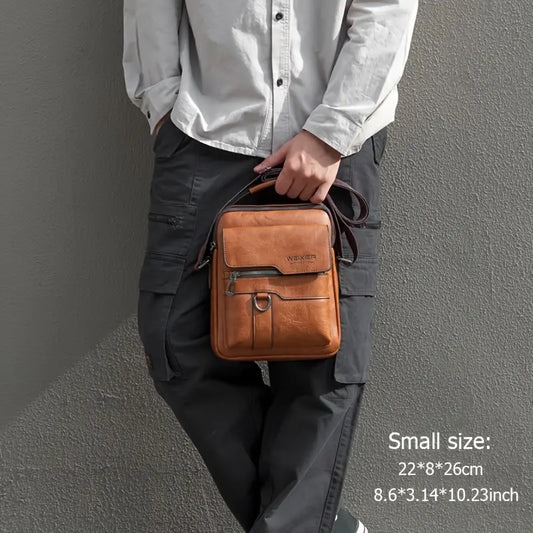 Yues-Weixier™ Bolso de hombro de cuero vintage para hombre