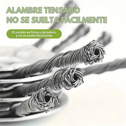 [🎁 70% DE DESCUENTO SOLO HOY] El cabezal del cortacésped tiene 6 ramas tejidas con alambre de acero resistente
