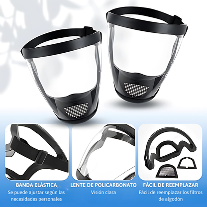 La Visera Protege El Rostro Del Polvo Fino Y De La Niebla