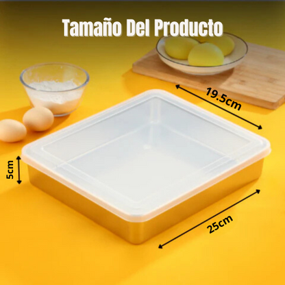 Juego de 3 cajas de acero inoxidable para alimentos